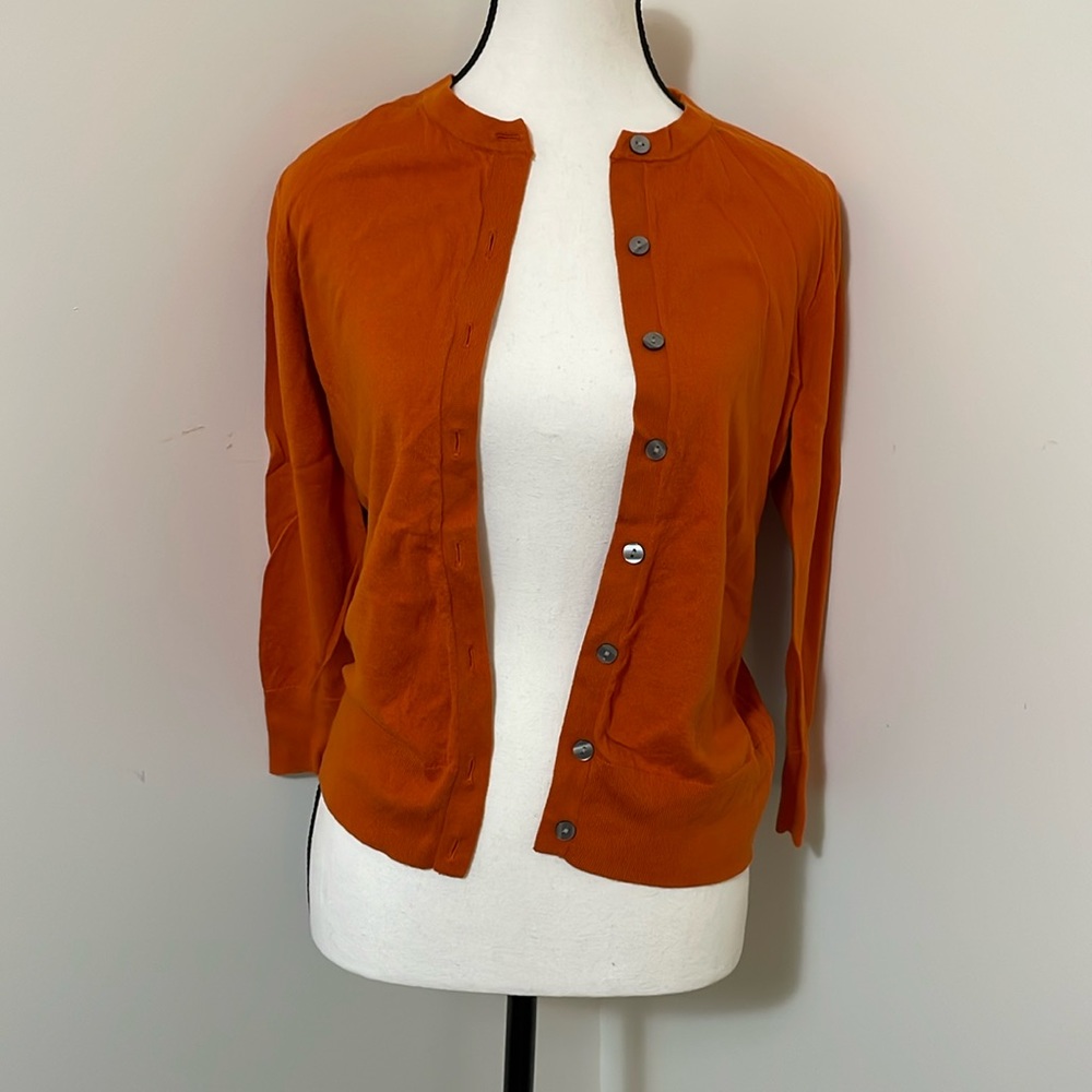 Soft, burnt orange cardigan